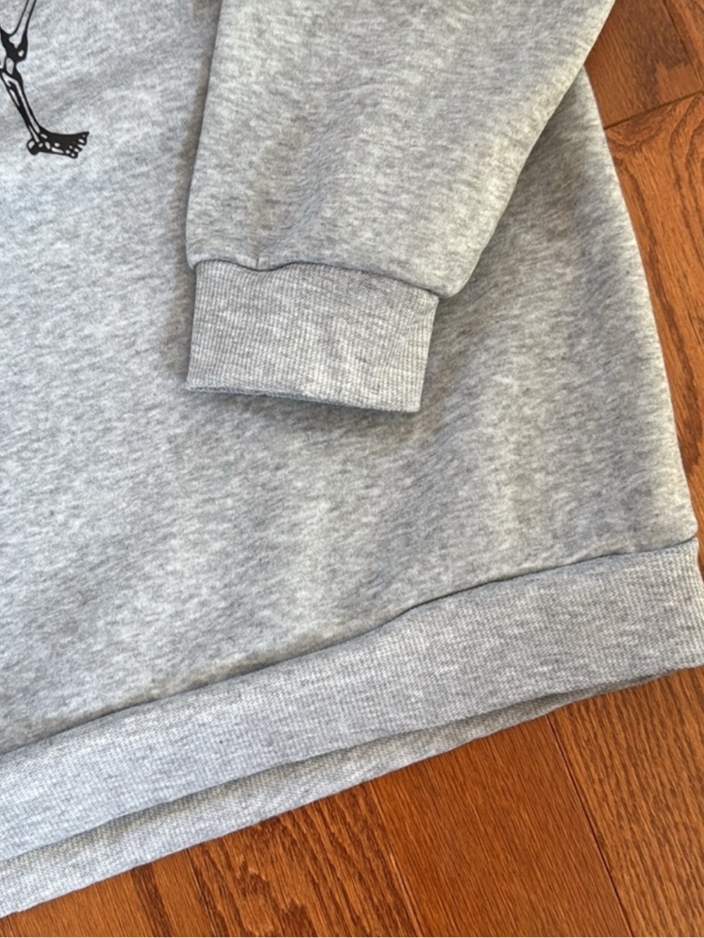 Pumpkin Head Dancing Skeleton Halloween Sweatshirt Gray Crewneck - Picture 11 of 15